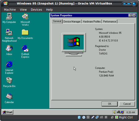Windows 95 virtualbox image files windows 7